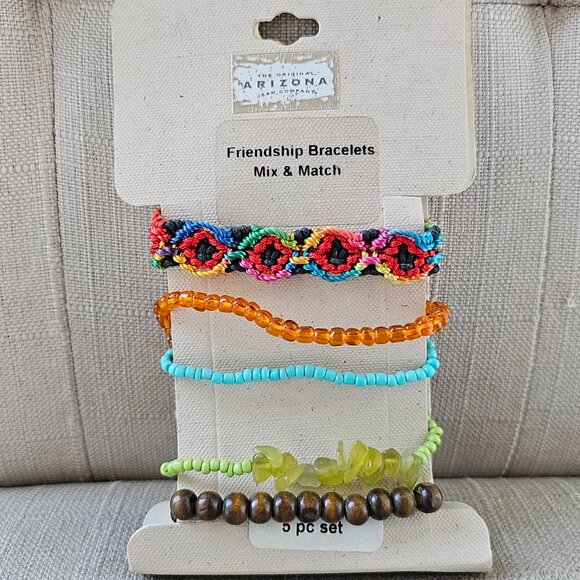 Arizona Bracelet Set of 5 Friendship Wrist Band Mix and Match Multi Jewelry New - Picture 3 of 7